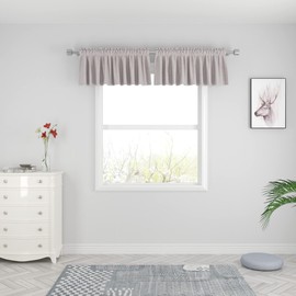 UPOPO Cenefas beige de 2 paneles de cortinas de lino texturizado para sala de estar, 18 pulgadas de largo, para cocina, cortinas, cortinas, cortinas, cortinas, cortinas, cortinas, cortinas, cortinas, cortinas, cortinas, cortinas, cortinas, cortinas,