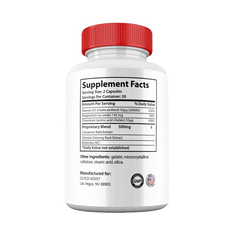 Glyco Assist Capsules, Glyco Supplement Max Strength, GlycoAssist Pills (5