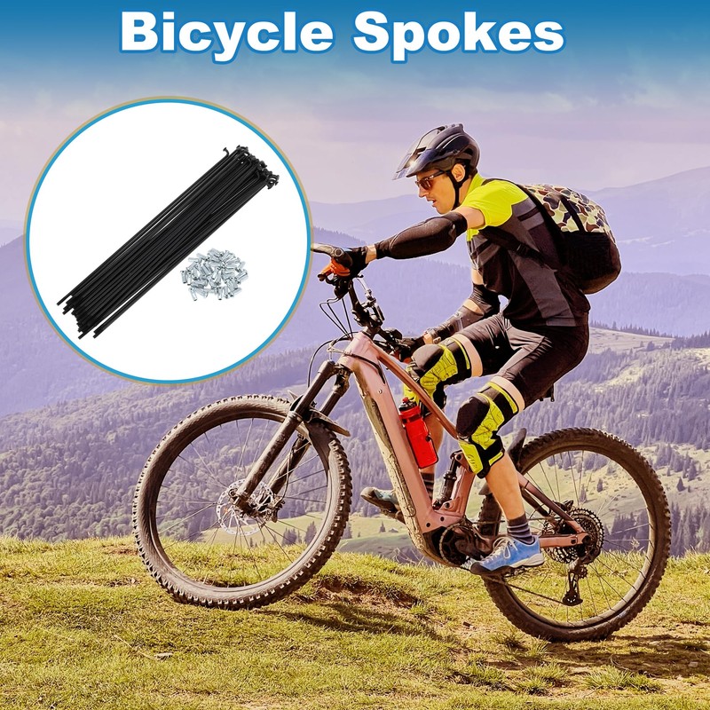 A ABSOPRO Bicycle Spokes 12G 220mm Length Bicycle Wheel Spokes