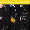 Lchkrep Men's Waterproof Apron Black, Lightweight Vinyl Aprons Rubber Apron