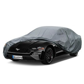 GUNHYI Premium Car Cover Custom Fit Ford Mustang, 16 Layers Heavy Duty Car Cover Waterproof All Weather with Zipper Door for Sun Rain Snow Dust Uv Protection