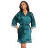 Kihnop Women's Satin Robe Silk Robe Lace Bridal Robes for