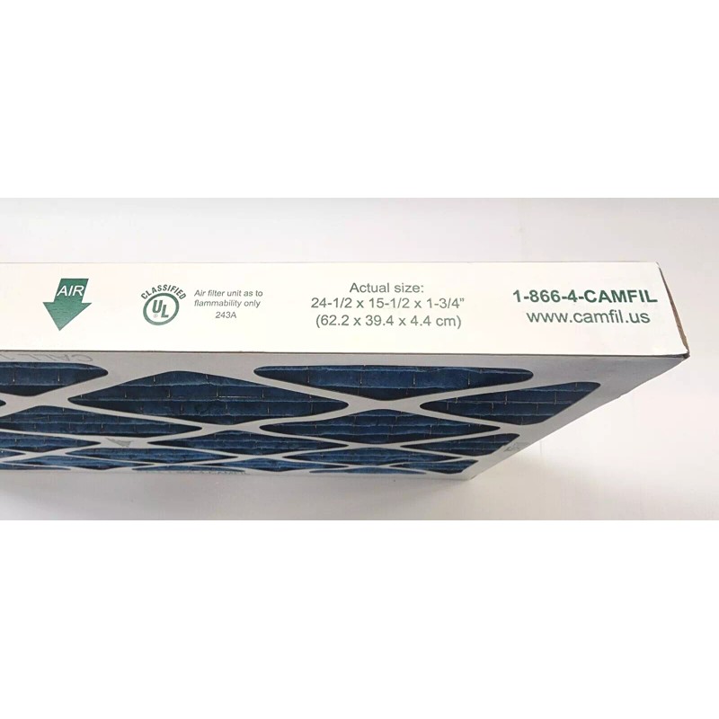 CAMFIL AEROPLEAT III MERV-8 CRU149RE 25"X 16"X 2" AIR FILTER