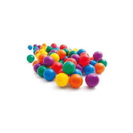 Intex Small Plastic Multi-Colored Fun Ballz for Indoor and Outdoor Ball Pits or Splash Pools with Storage Carrying Bag, (100 Pack)