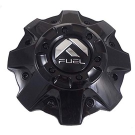 Fuel Gloss Black with Black Rivets Wheel Center Cap ONE (1) 1001-79GBR - with Screws