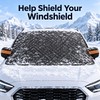 Car Windshield Cover for Ice and Snow - Black Front
