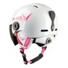 Black Crevice Leogang Children's Visor Helmet, White Shiny/Pink, 48-52 cm