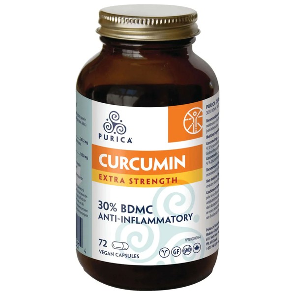 Purica Curcumin Extra Strength (30% BDMC), 72 Capsules BONUS SIZE