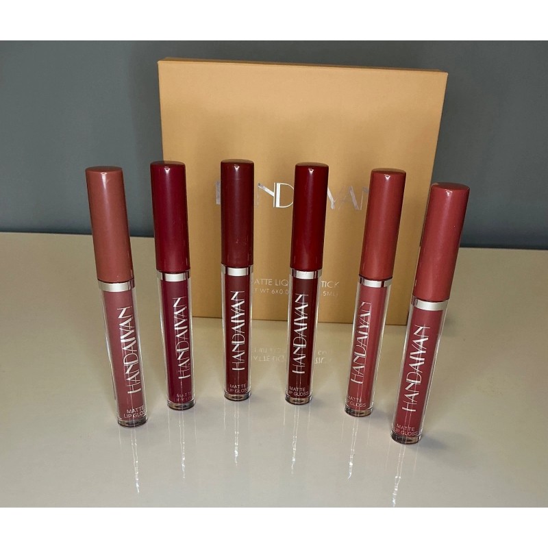 HANDAIYAN New 6 Piece Matte Liquid Lipstick Set Gift Women