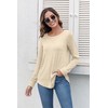 HIYIYEZI Fall Long Sleeve Plus Pullover Side Split Loose Casual