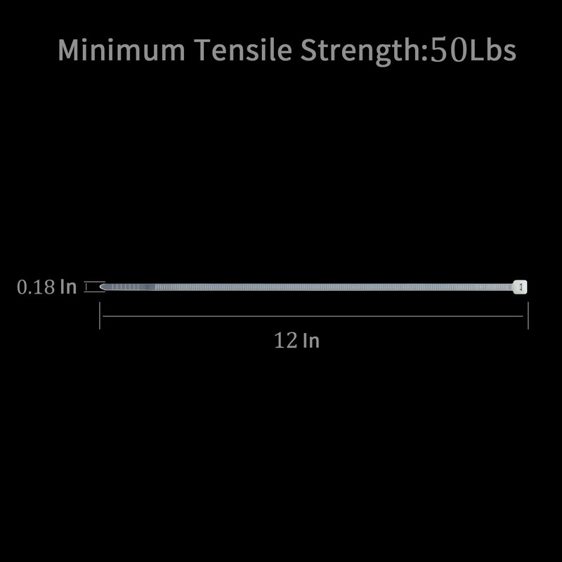 XINGO 500本 幅4.8mm 長さ300mm 結束バンド屋外 高耐久 22KGS ンド 引張強度 タイラップ