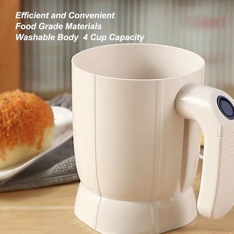 Electric Flour Sifter 4 Cup Capacity Washable Battery Operated Electric