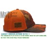 Military Imagine Plain Hunter Hat Orange Blaze Hunting Micro Mesh