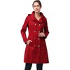 BGSD Women Amari Waterproof Hooded Trench Coat Red Small