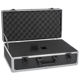 ITHWIU 20 Inch Hard Carrying Case Ideal for Wireless Mic System Storage & Camera Gear Transportation, Aluminum Alloy Sturdy Build, Customizable Pre-Diced Foam, Black