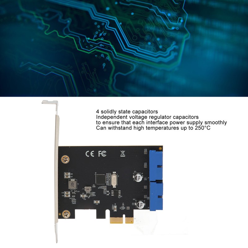 2 Port PCI Express to Dual 20pin USB 3.0 Cards