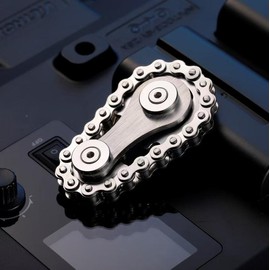 Metal Bike Chain Fidget Spinner with Unique Steampunk Design, DIY Stress Relief Toy for Adults, Perfect for Anxiety Relief at Work or School - Color: color