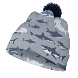 Uorisanigo Kids Beanie Shark Gray Boys Winter Hats for Kids Ages 4-8 Soft Warm Knit Stretchy Beanies Hat Stretchy Soft Kids Winter Hat