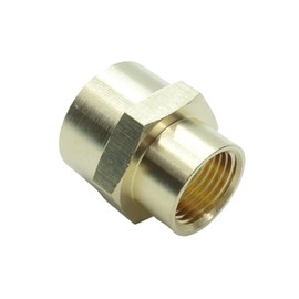 CDQBWKJGFJ 5 Pcs Brass Pipe Fitting Reducing Coupling, FNPT to FNPT Reducer Adapter, 1/2" x 3/8" NPT Female