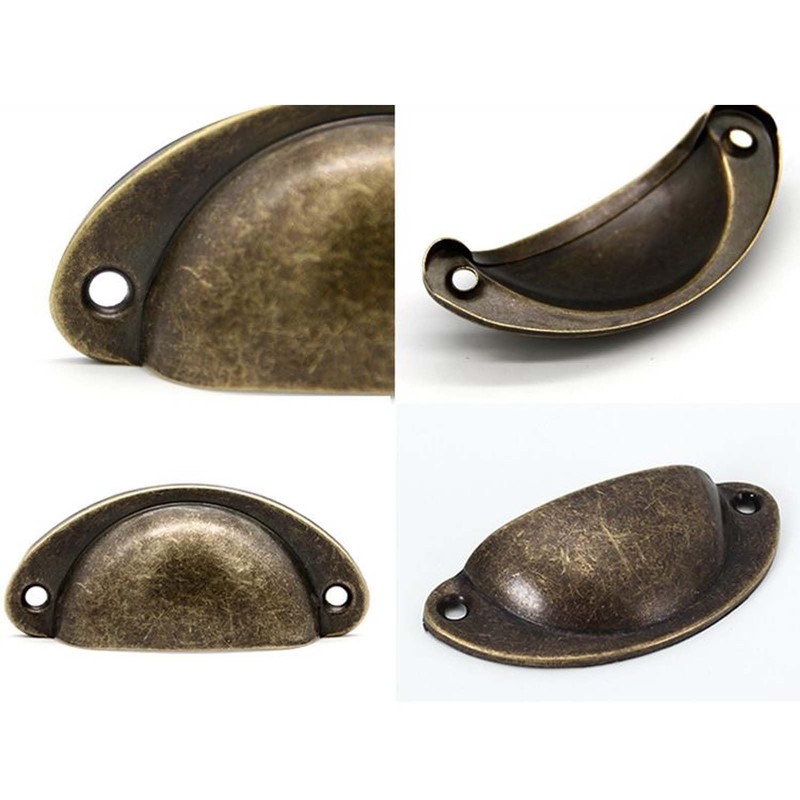 Yesmin 4 Pcs Half Moon Shaped Shell Handles,Kitchen Cabinet Drawers,Suitable