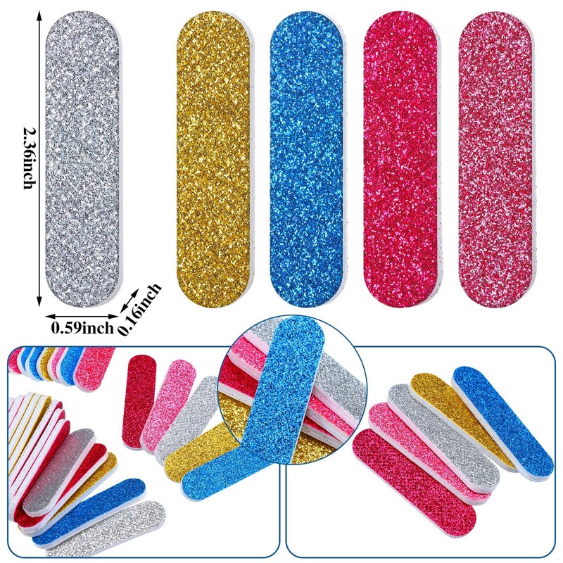 100 Pack Nail Files Double Sided Emery Boards Manicure Tools