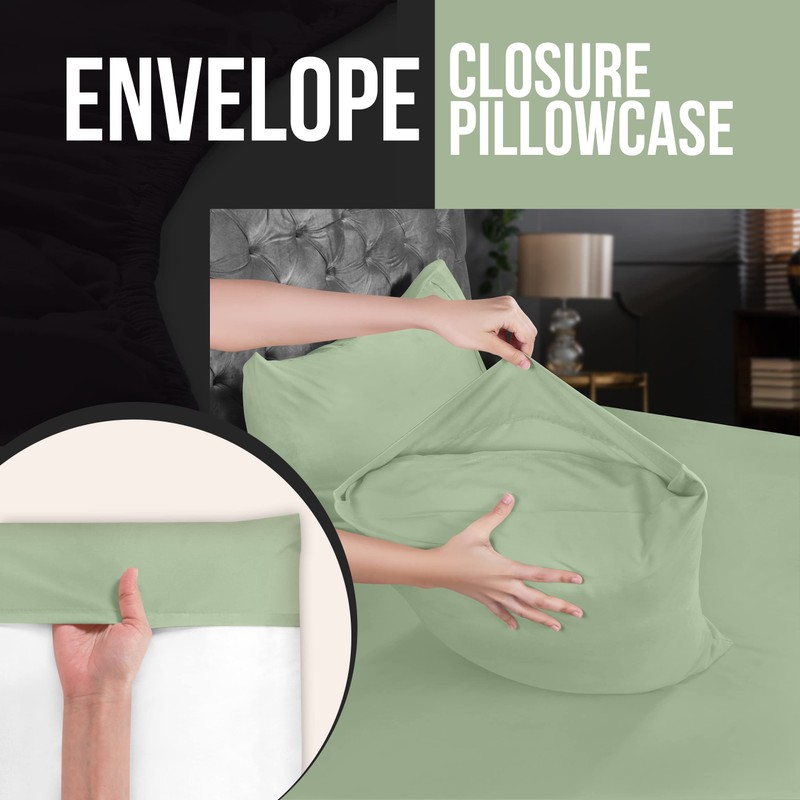 Utopia Bedding King Pillowcases - 4 Pack - Envelope Closure
