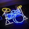 LISIGNVE Drum Kit Neon Sign Neon Light Sign,Led Neon Light