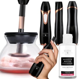 Electric Makeup Brush Cleaner & Dryer Machine for all Size Makeup Brushes from Eyeshadow Brush to Makeup Powder Brush-Professional Makeup Brush Cleaning Tool to Fast Clean & Dry Makeup Brushes in Secs