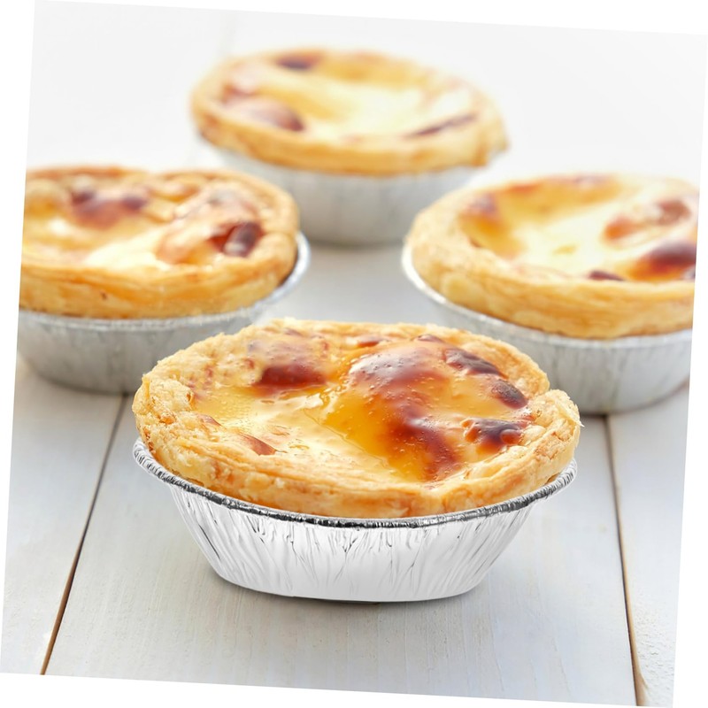 ABOOFAN 200Pcs Foil Egg Tart Molds Baking Supplies for Individual