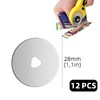 12pcs Rotary Cutter Replacement Blades 28mm Round Stainless Steel Blades