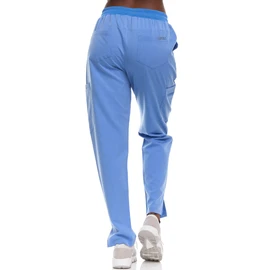 Minty Mint - Pantalones médicos negros para mujer, uniforme médico de enfermera, 5 bolsillos, flacos, médicos, médicos, médicos, para mujeres, jóvenes, enfermera, médico, azul jaspeado, M, Azul