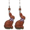 Chocolate Easter Bunny Dangle Earrings (H139a2)