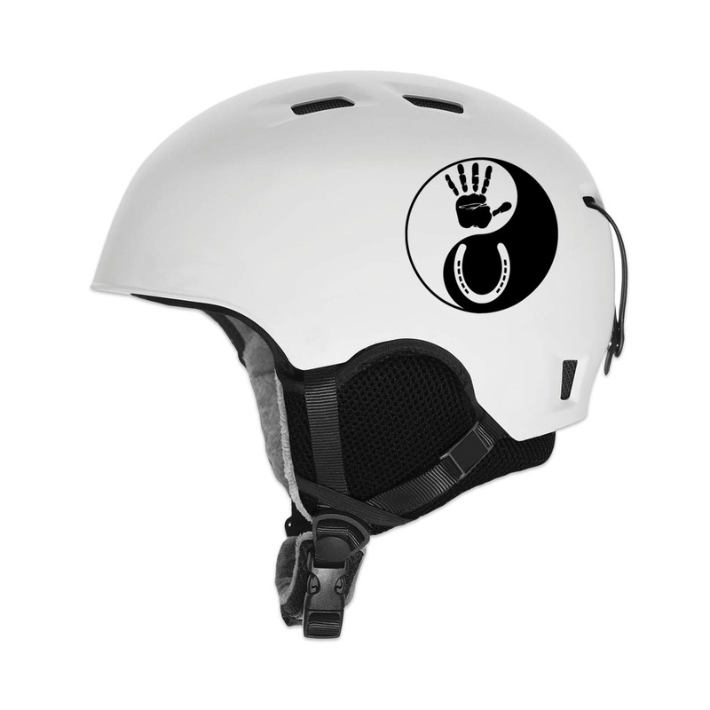 Yin Yang Horse Human Decal Notebook Car Laptop 5.5" (Black)