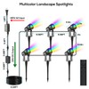 SUNTHIN Outdoor Landscape Lighting with Remote, RGBW Color Changing Spot
