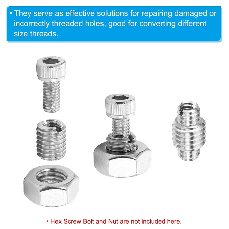PATIKIL Thread Adapter Sleeve Reducing Nut M12 x 1.75 Male