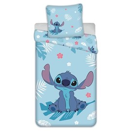 Jerry Fabrics Stitch Blue Bed Linen 100% Cotton Reversible Duvet Cover 135 x 200 cm + Pillowcase 80 x 80 cm