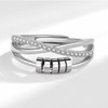 Kamise Silver Anxiety Ring, 925 Sterling Silver Anxiety Women's Rings,
