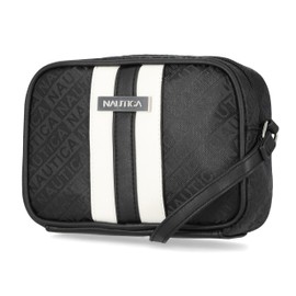 Nautica Candid Camera Adjustable Crossbody, Black (Lakeside Jacquard)