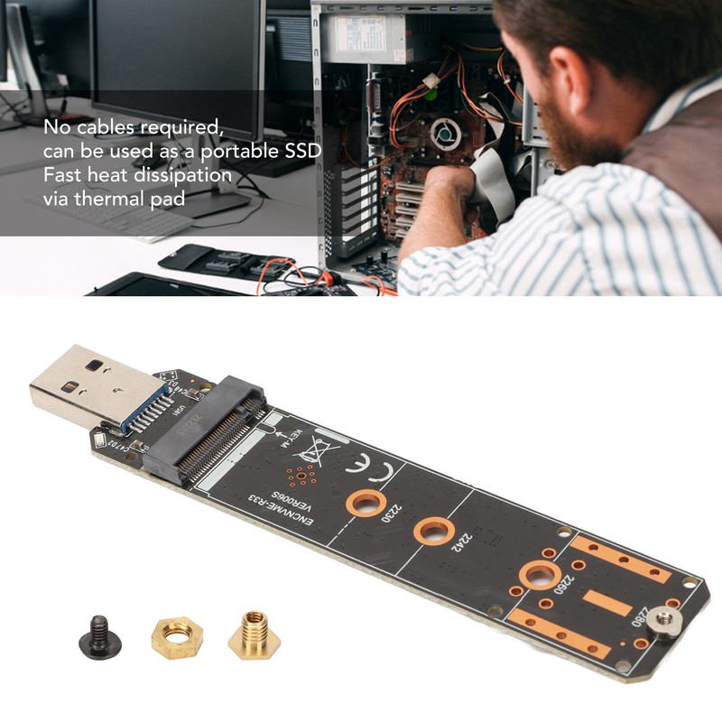 NVMe to USB Adapter Plug and Play Portable SSD 10