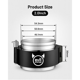 EVIL ENERGY V Band Aluminum, Quick Release V Band Clamp with Flange Intake Intercooler Pipe Clamp (1, 2")