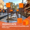 Sukh Rebar Caps - 60Pcs Orange Mushroom Safety Cover for