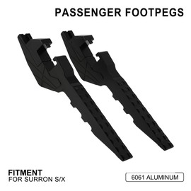 IUVWISN Dirt Bike Universal Passenger Foot Pegs Rear Footpegs Rest Pedal Bracket CNC for Surron Sur Ron LBX Talaria Sting MX3 R MX4 MX5 X3 XXX E-Ride Pro SR S SS 2.0 3.0 Electric EBike Black