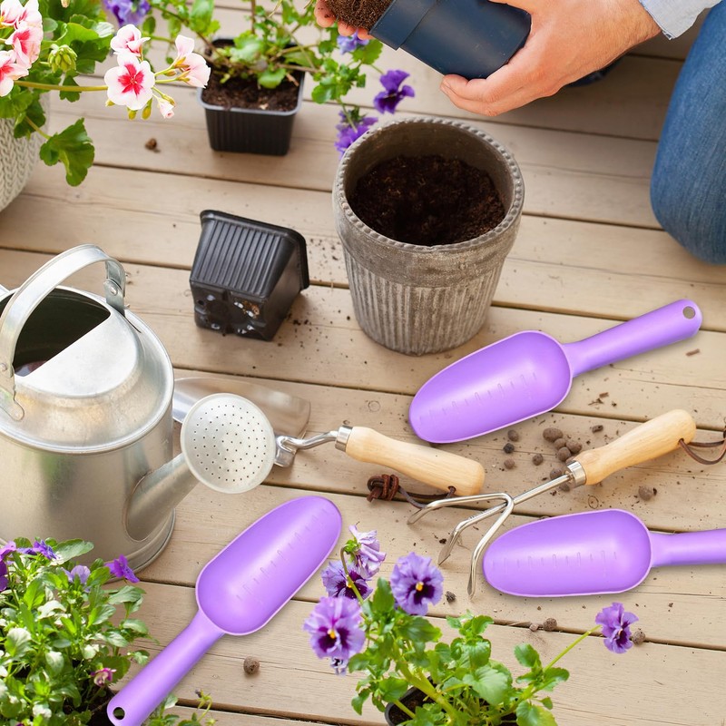 JUFYVO 3pcs Plastic Garden Shovel Dirt Gardening Shovels Soil Shovel