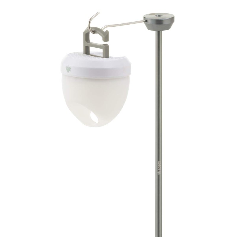 Logos 71905009 Portable Lantern Pole, Silver, Approx. Width 17.7 x