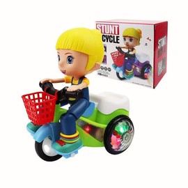 Stunt Spin Dance Tricycle Electric Toy with Sound Music Light Toy:_Trike-Girl