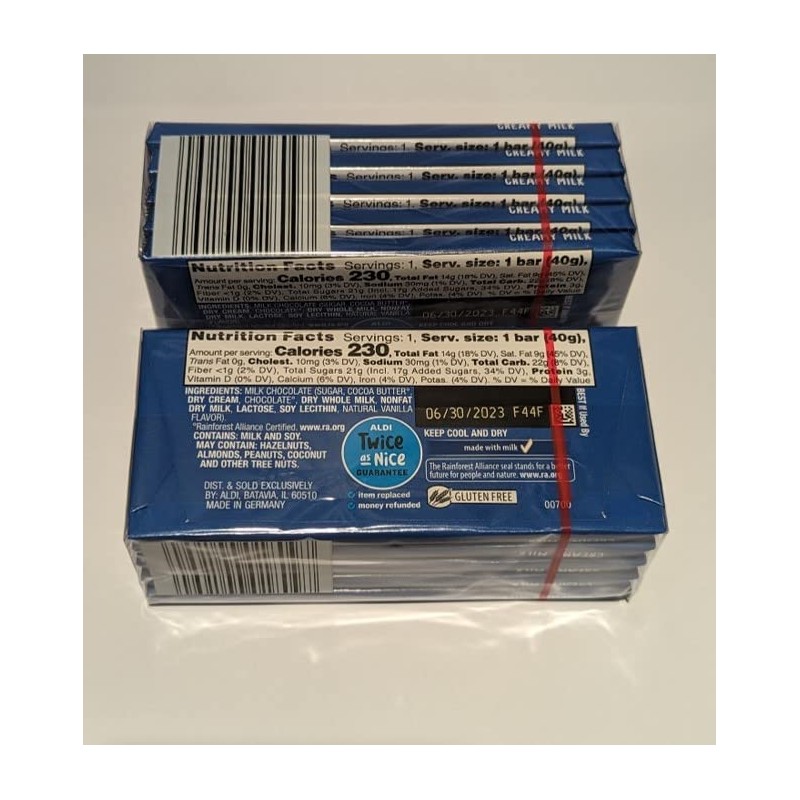 Choceur Creamy Milk Chocolate Smooth & Creamy European Chocolate Bars
