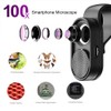 APL-MS001 Mini Portable Smartphone Microscope 100X Magnification Built-in LED Light