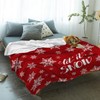 YeeJu Christmas Large Throw Blanket Twin XL Size Red White