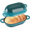 HCXCQLSUY Enameled Cast Iron Oval Dutch Oven for Bread Baking,