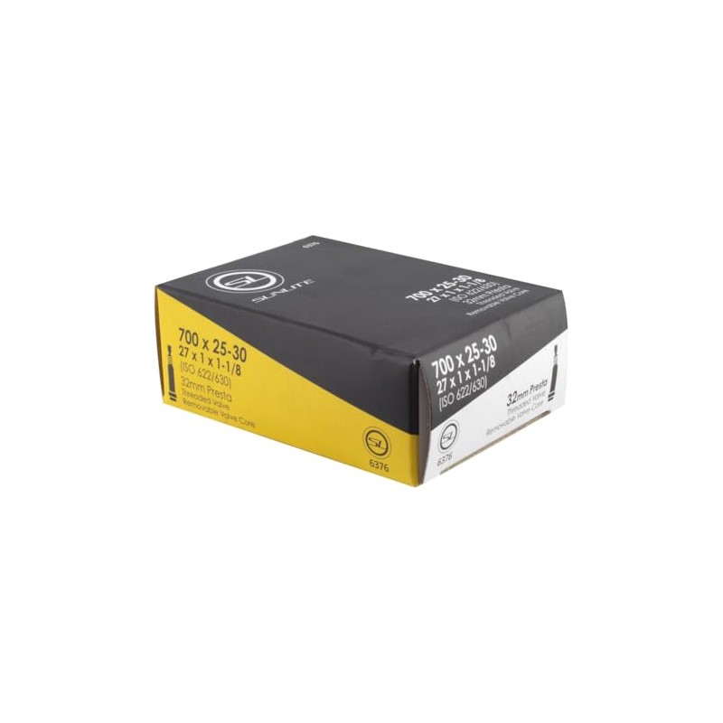 Sunlite Presta Valve Bicycle Tubes, 700 x 25-30 / 32mm
